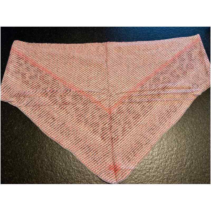 Dreiecksschal Love anthrazit-pink