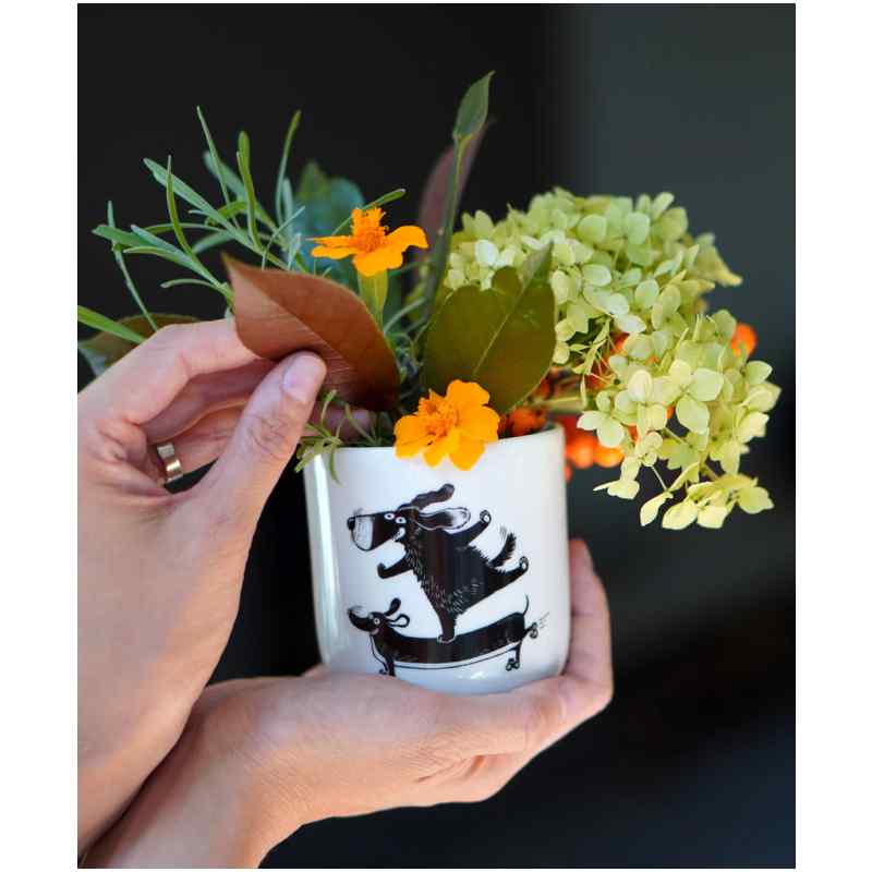 Candela profumata Voswald in vasetto Happy Dogs 6 Voswald Duftkerze Becher Happy Dogs