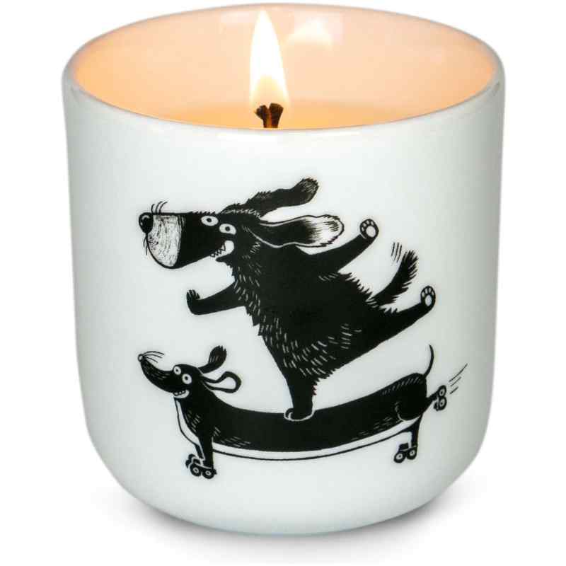 Candela profumata Voswald in vasetto Happy Dogs 3 Voswald Duftkerze Becher Happy Dogs