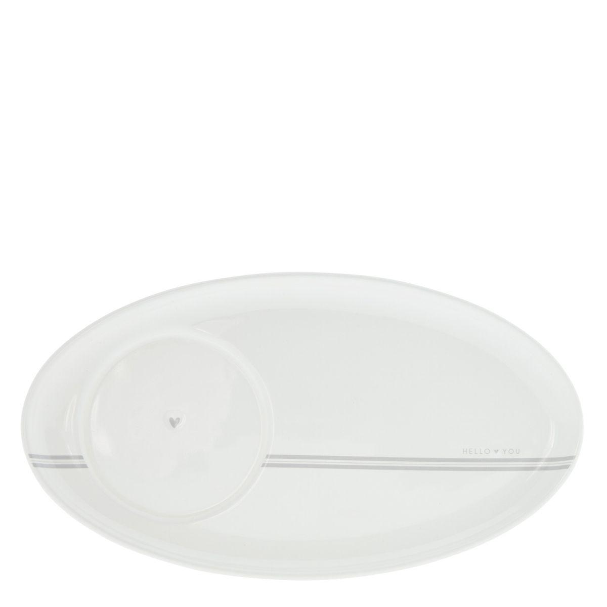 Untertasse White / Hello you grey