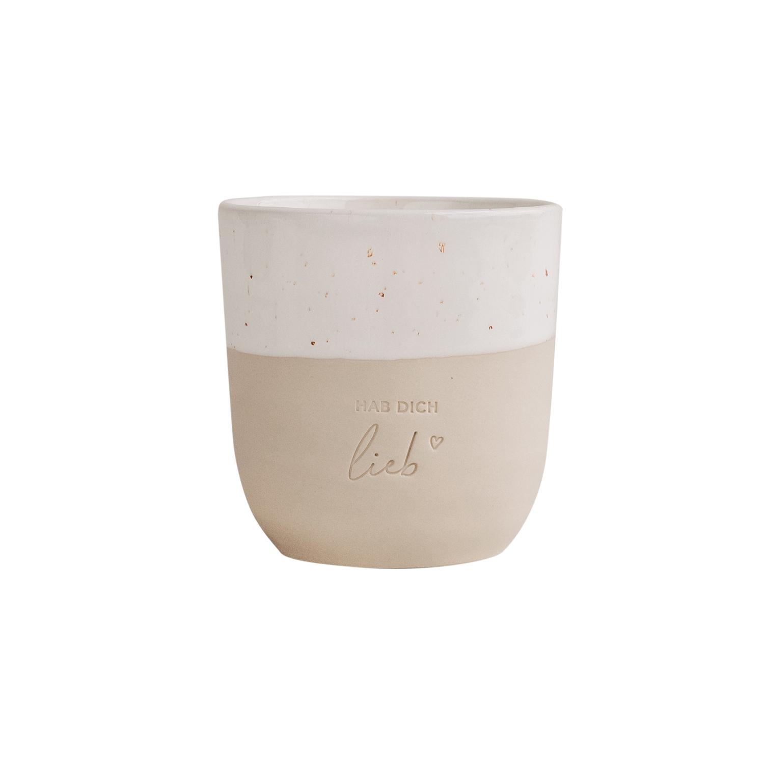 Eulenschnitt Becher Hab dich lieb - limitiert