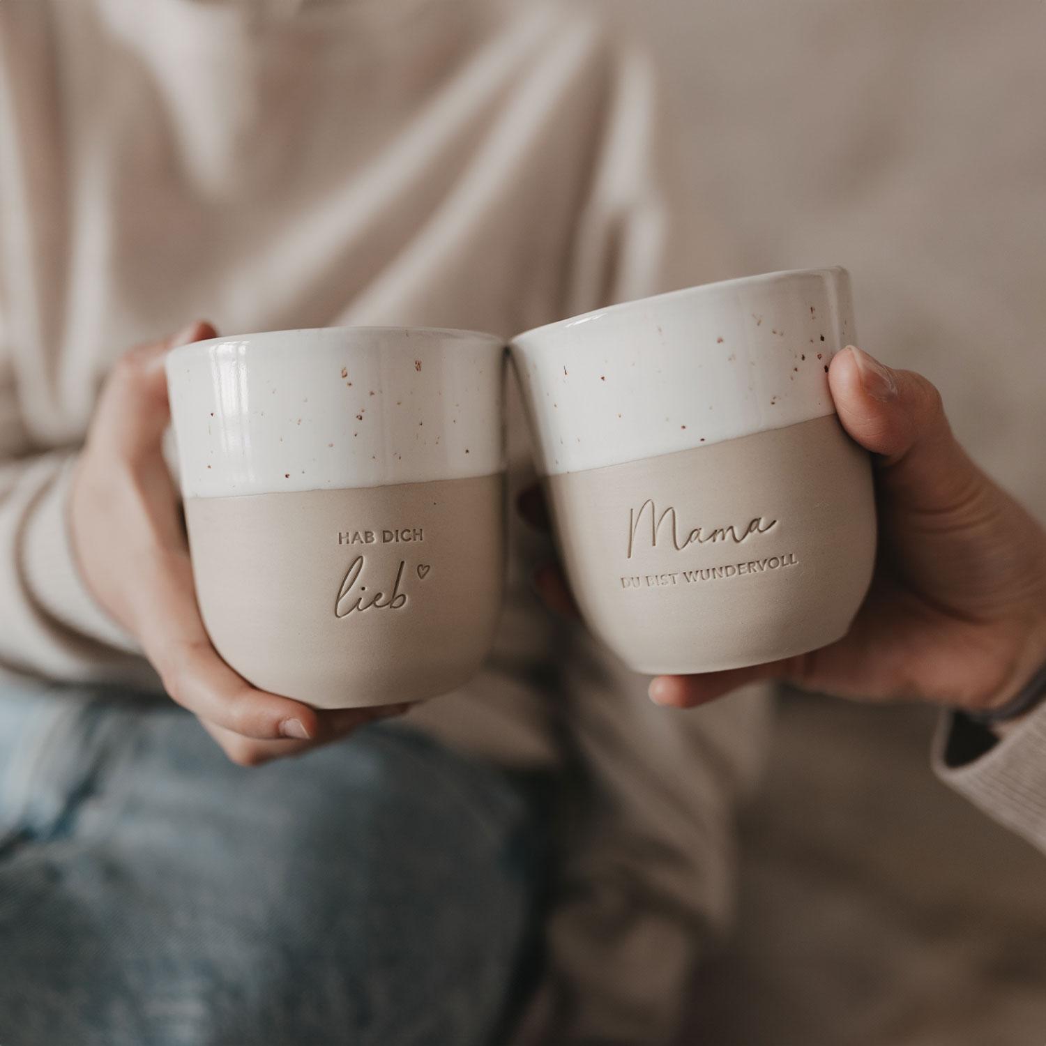 Eulenschnitt Becher Hab dich lieb - limitiert