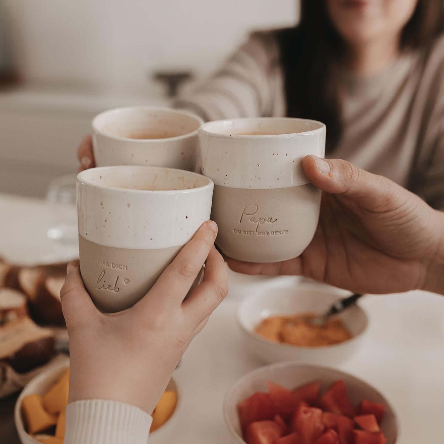 Eulenschnitt Becher Hab dich lieb - limitiert