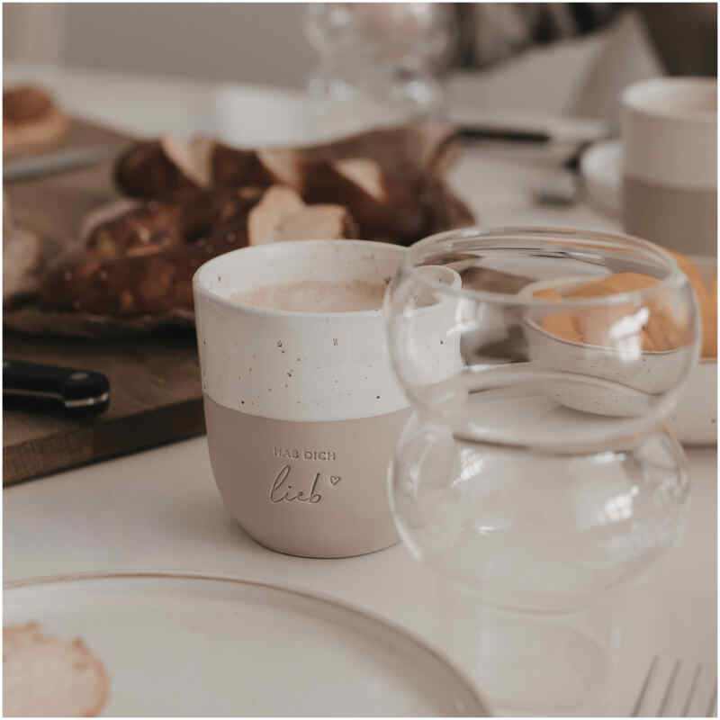 Eulenschnitt Becher Hab dich lieb - limitiert
