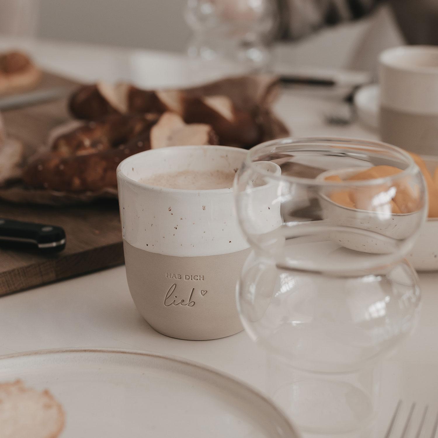 Eulenschnitt Becher Hab dich lieb - limitiert