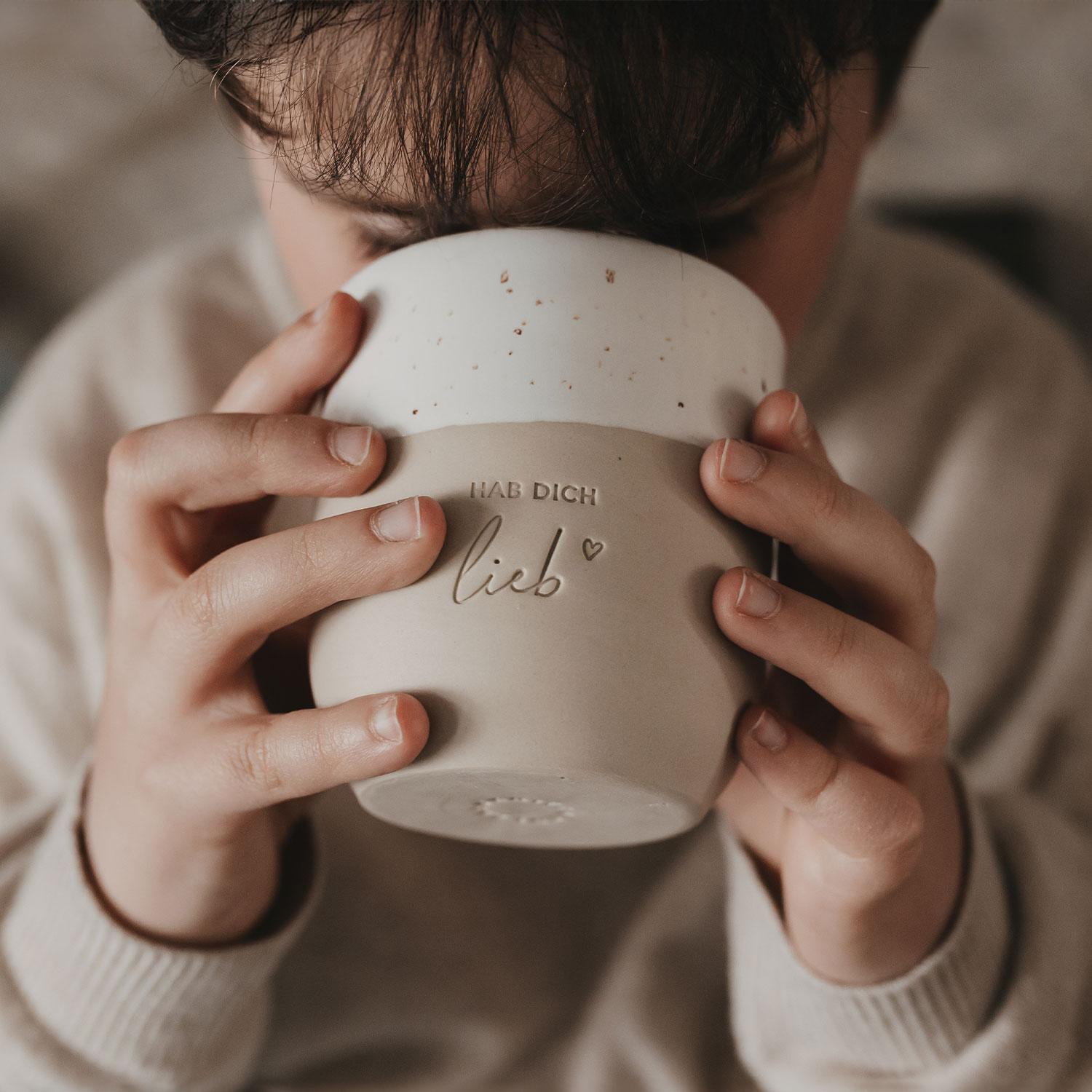 Eulenschnitt Becher Hab dich lieb - limitiert