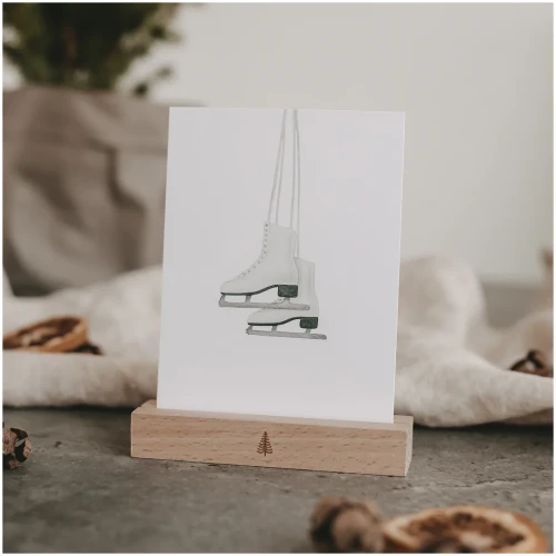 Aquarellkarte Ice Skates