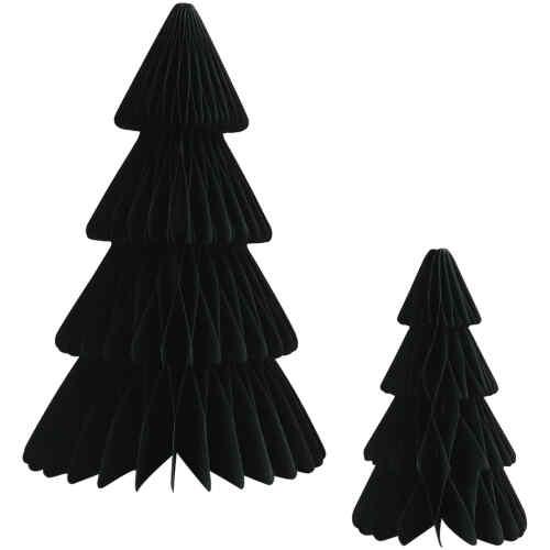 Eulenschnitt Papiertanne Schwarz 2er-Set