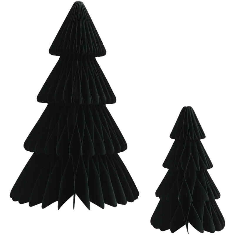 Eulenschnitt Papiertanne Schwarz 2er-Set