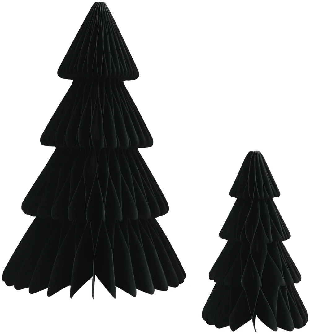 Eulenschnitt Papiertanne Schwarz 2er-Set