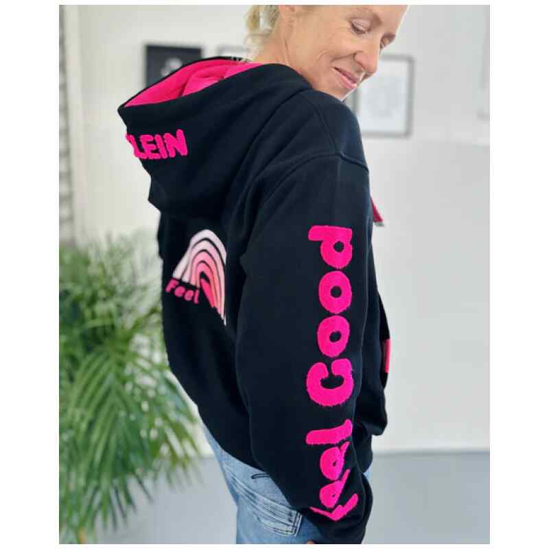 Herzlein Sweatjacke Feel Good Schwarz 5 Herzlein Sweatjacke Feel Good Schwarz