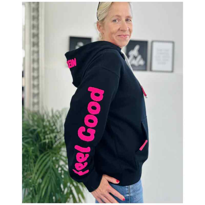Herzlein Sweatjacke Feel Good Schwarz 6 Herzlein Sweatjacke Feel Good Schwarz