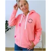 Herzlein Sweatjacke Love Hearts Coral
