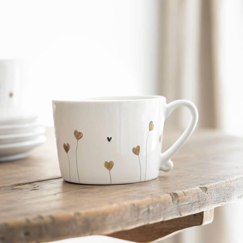Tasse White Hearts in Bloom