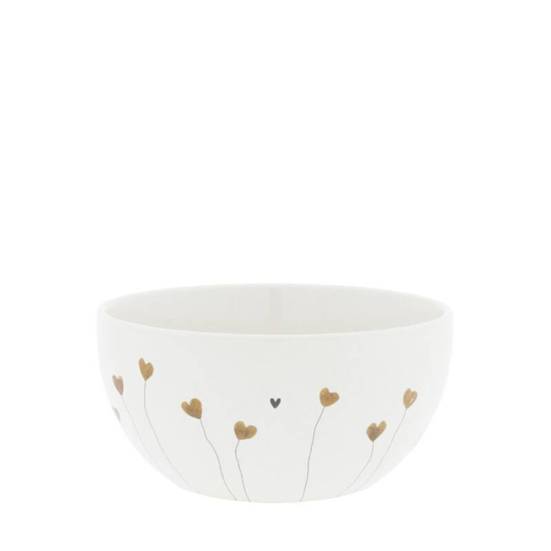 Bowl White / Hearts in bloom