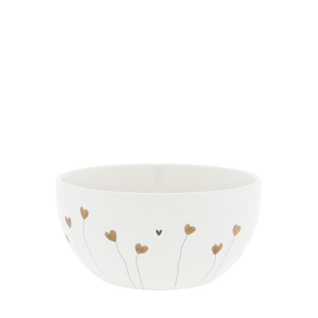 Bowl White / Hearts in bloom