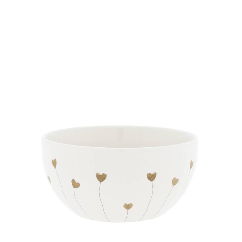 Bowl White / Hearts in bloom