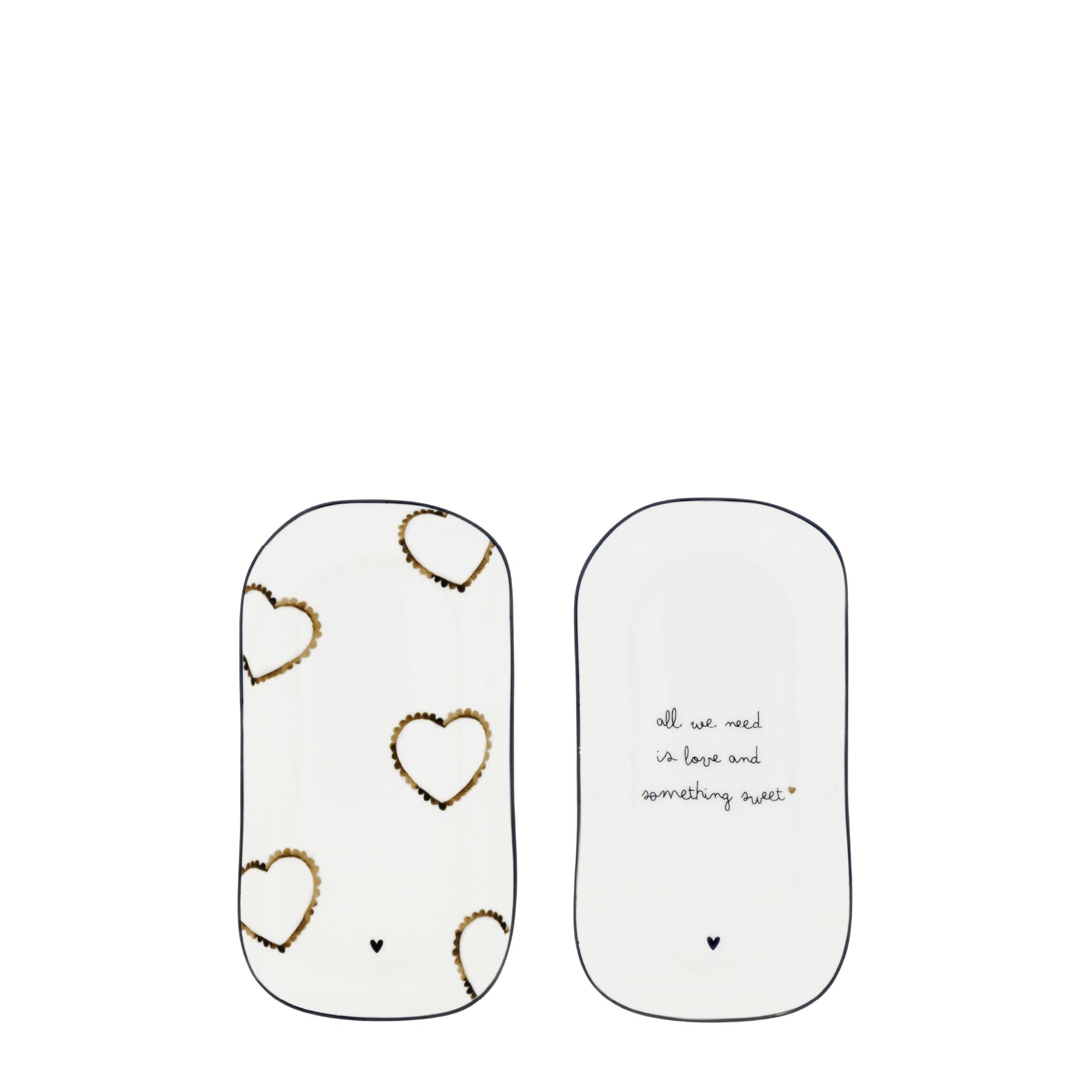 Bastion Teller Oval Plate White Brown 2 Sorten