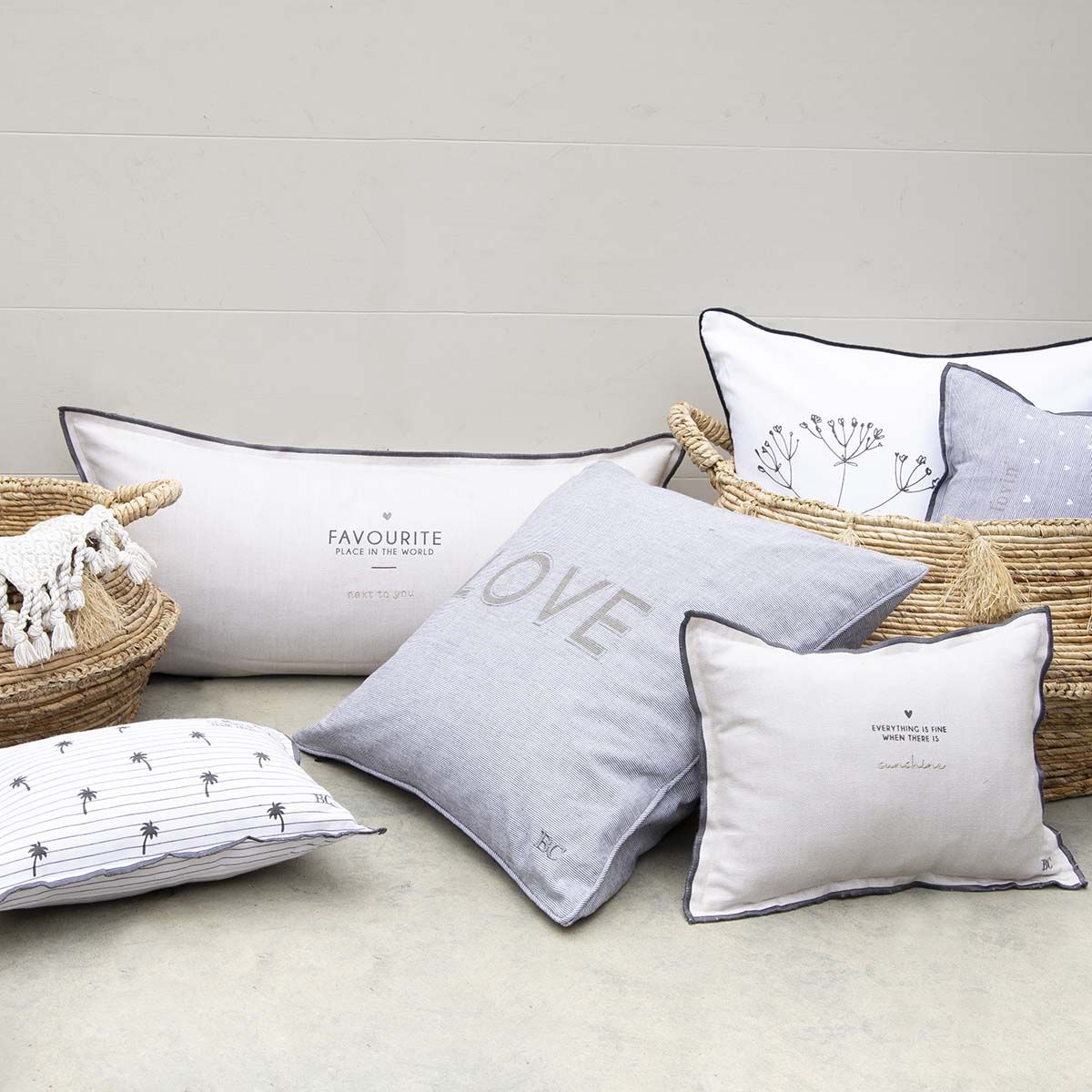 Kissenhülle Chambray Love 50x50cm