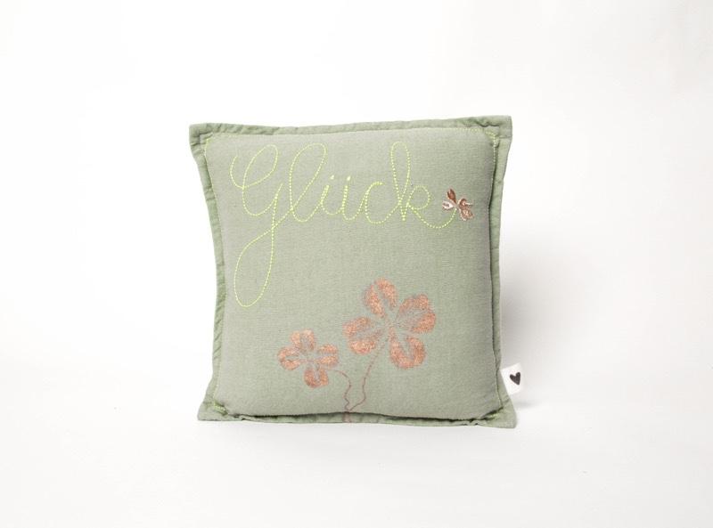 16072 Goodoldfriends Mini Kissen Kleeblatt Glück