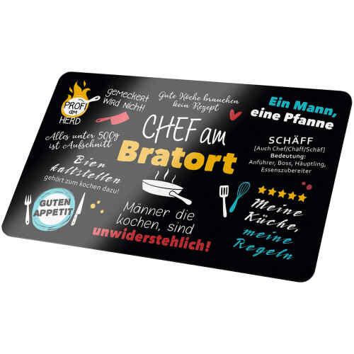 Brettchen rechteckig Chef am Bratort