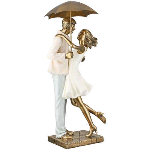 Skulptur Paar Love in the rain