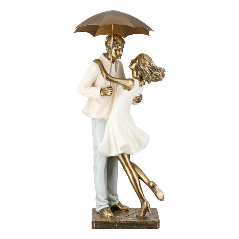 Skulptur Paar Love in the rain