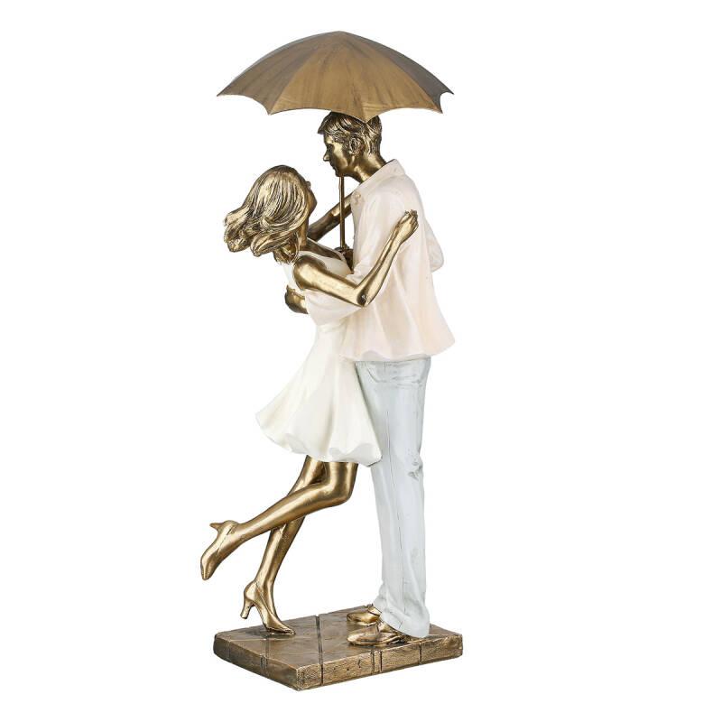 Skulptur Paar Love in the rain