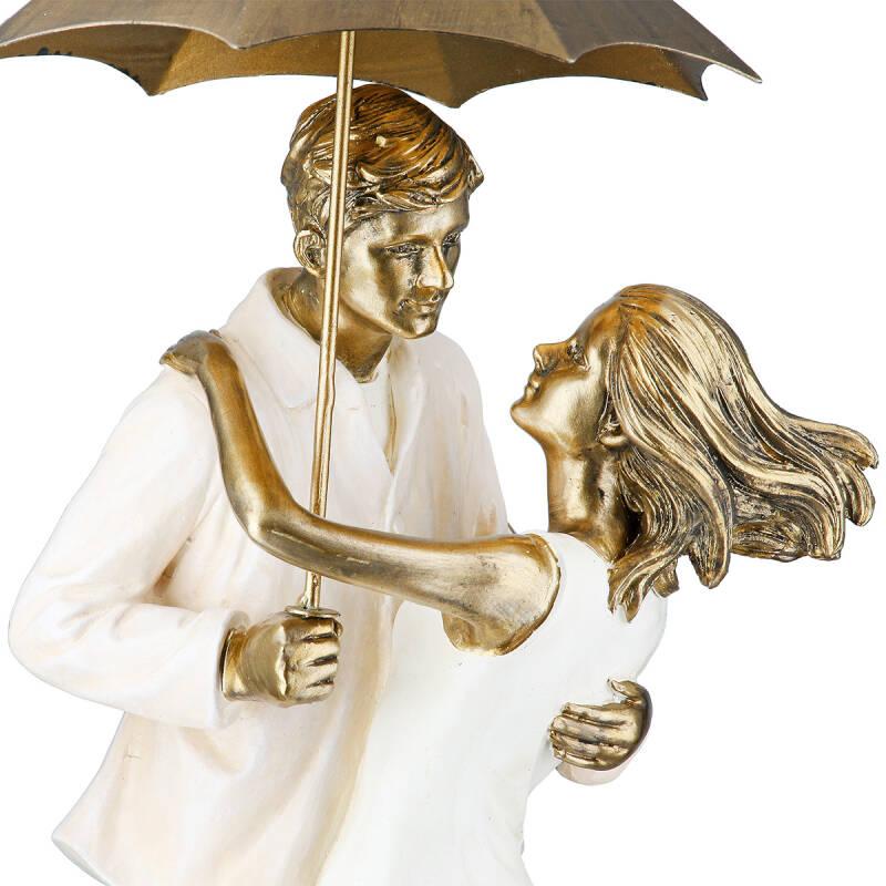 Skulptur Paar Love in the rain