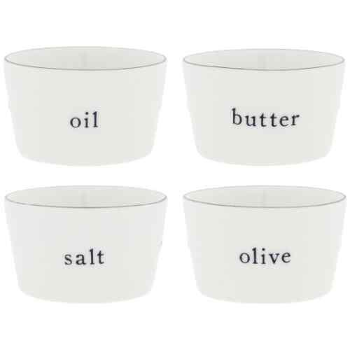 Bastion Collection Kleines Schüssel-Set Salz Butter Öl Olive