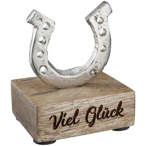 Standrelief Hufeisen Viel Glück