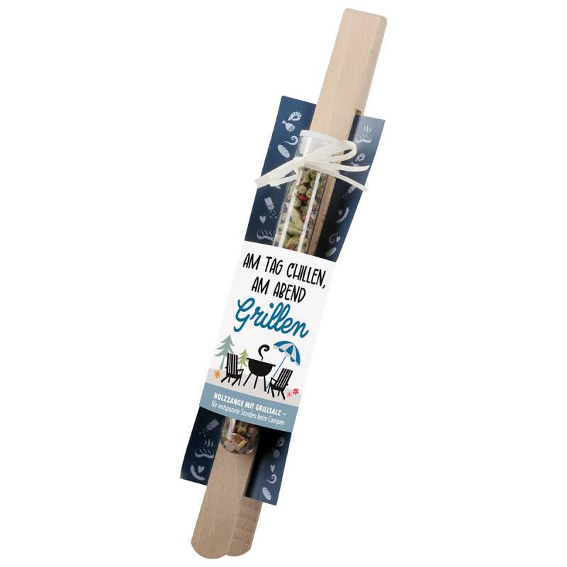 Set Grillzange & Salz Chillen Grillen