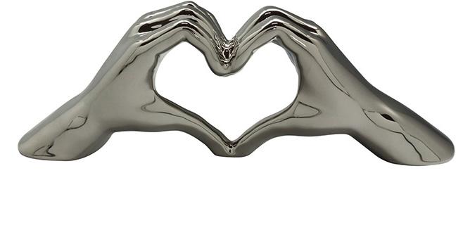 Dekoobjekt Herz silberfarben