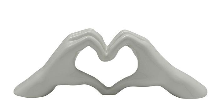 Dekoobjekt Herz weiß