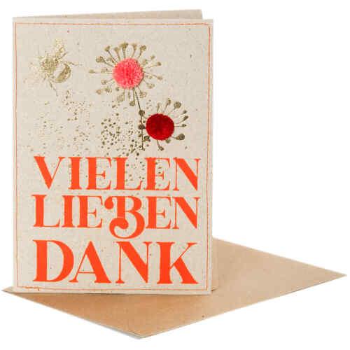 Goodoldfriends Goldneonkarte Vielen lieben Dank